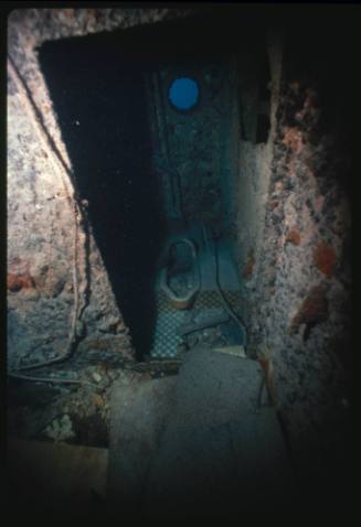 Bathroom of a wrecked vessel