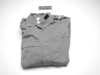 Grey long sleeved coveralls