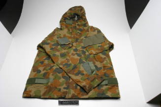 Camouflaged protective jacket with hood