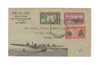 Envelope, correspondence addressed to Sir Thomas Gordon in Sydney