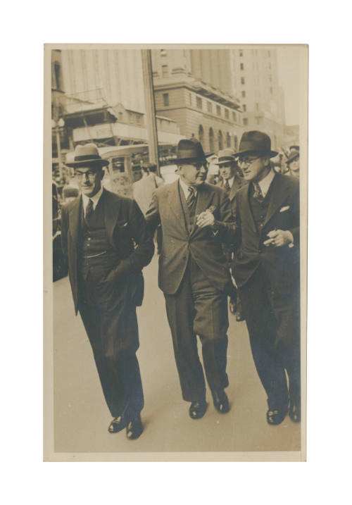 Photograph of Thomas Stewart Gordon and colleagues, Sydney, June 1940
