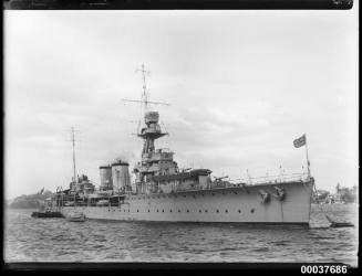 HMS DANAE at the naval buoy number 9