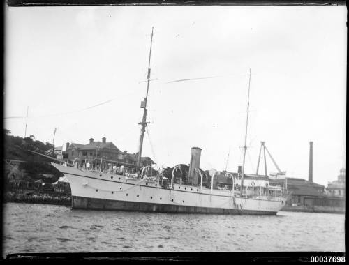 HMS FANTOME on the eastern side of Garden Island