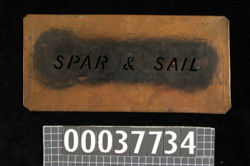Stencil Stencil featuring the words SPAR & SAIL