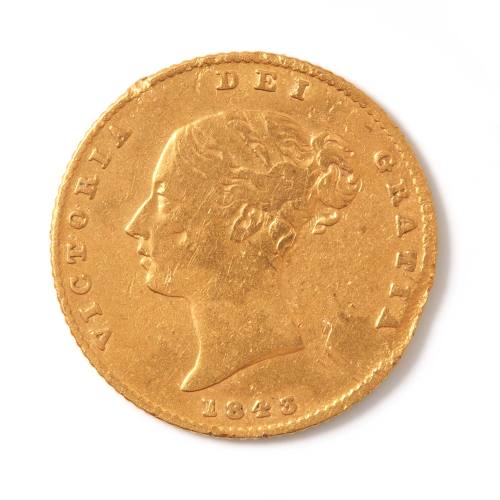 Queen Victoria half sovereign, 1843