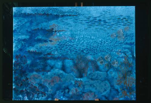 Painting by Valerie Taylor depicting an underwater scene