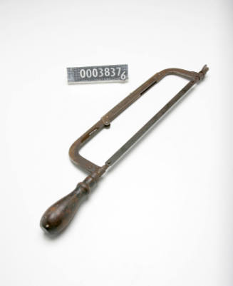 Hacksaw with removable saw blade used by ship plumber John Carrol