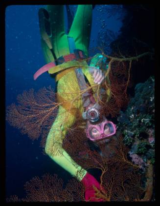 Valerie Taylor holding corals