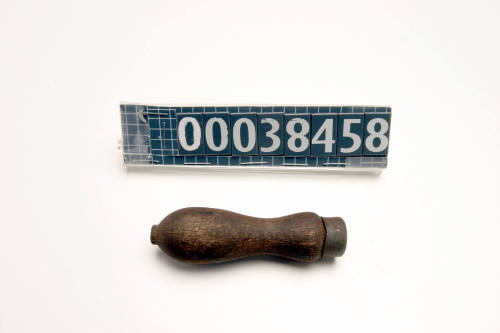 Wooden handle for file used by ship plumber John Carrol