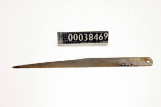 Saw blade for hacksaw used by ship plumber John Carrol