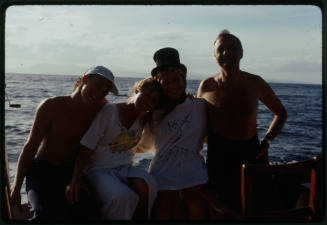 Cast of Blue Lagoon 2 with Valerie and Ron Taylor