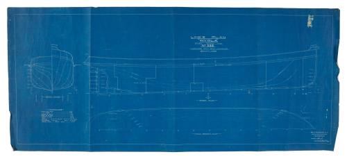 Lines Plan, WYOLA Steel Screw Tug No 288, McIlwraith McEacharn Limited