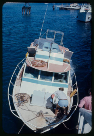 Loading the Trade Wind in preparation for filming for "Jaws"