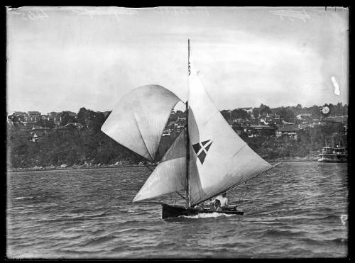 Possibly a 12'  foot skiff on Sydney Harbour, inscribed [405]