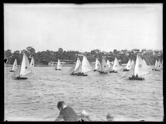 Restricted 12-foot skiffs on the Lane Cove River, inscribed 411