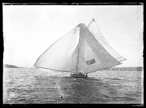 18-foot skiff AUSTRALIA on Sydney Harbour, inscribed 945