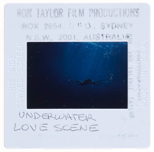 Underwater love scene from filming of Blue Lagoon movies