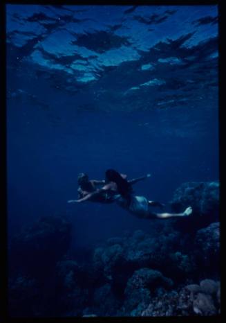 Chris Atkins and Brooke Shields from filming of "The Blue Lagoon"