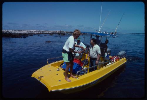 Group of people in a small boat