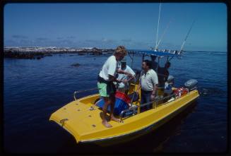 Group of people in a small boat