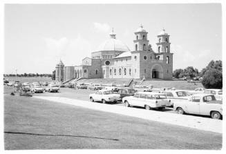 Black and white photo of St. Francis Xavier Cathedral, Geraldton WA