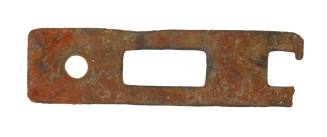 Striker plate for a door lock from the DUNBAR wreck site