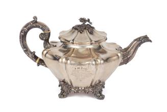 John William Trigg silver teapot