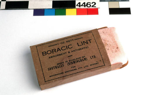 First Aid Kit tugboat ILUKA:  Boracic Lint Absorbent & Antiseptic 



