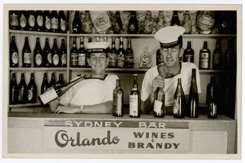 John Withers and naval crewman at Sydney Bar