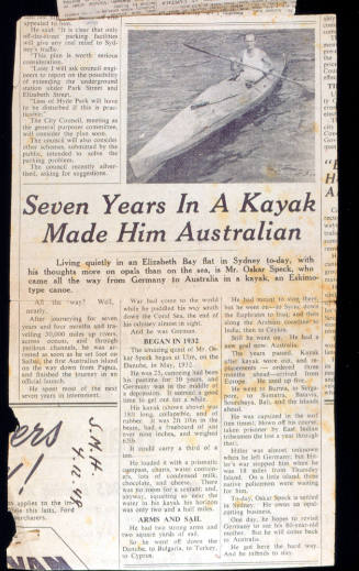 Newspaper clipping from the Sydney Morning Herald