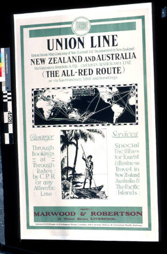 Union Line. New Zealand and Australia. (The All-Red Route).