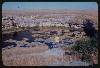 Two people looking at a body of water