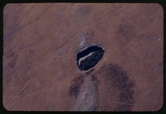Aerial view of hole in ground