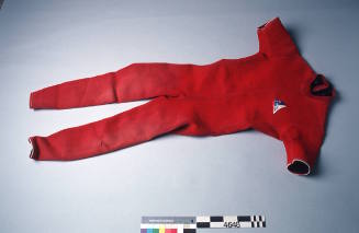 Red wetsuit worn by Iain Murray