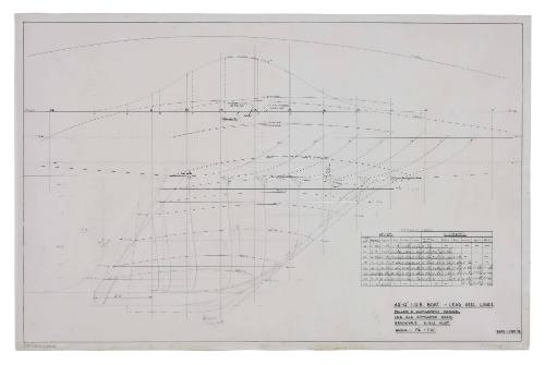 45'-0" I.O.R. Boat Lead Keel Lines, Miller and Whitworth Design