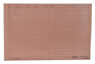 Table of Miller and Valentijn plans, 48 - 1 to 3