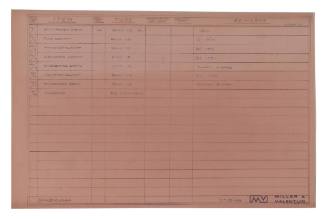 Table of Miller and Valentijn plans, 46 - 1 to 8