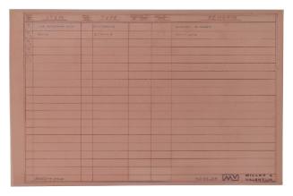 Table of Miller and Valentijn plans, 25 - 1 to 2