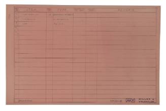 Table of Miller and Valentijn plans, 18 - 1 to 3