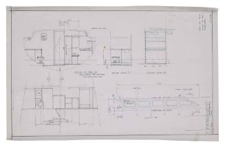 Joiner work detail section aft toilet and chart table