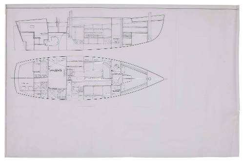 General arrangement for cat rigged ketch