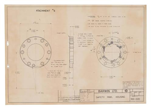 Safety pawl housing for AUSTRALIA II from Barlow Winches