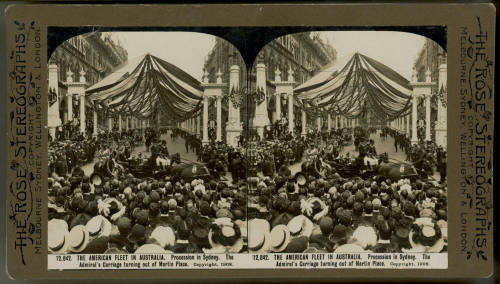 American fleet in Australia, procession in Sydney