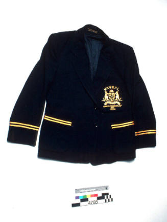 Black woollen Balmain rugby league football club blazer