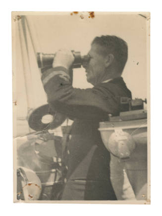 Dudley Charles Northam with binoculars