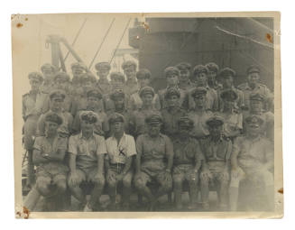 Group photograph of men on HMAS WESTRALIA including Dudley Charles Northam