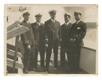 Five uniformed men including Dudley Charles Northam