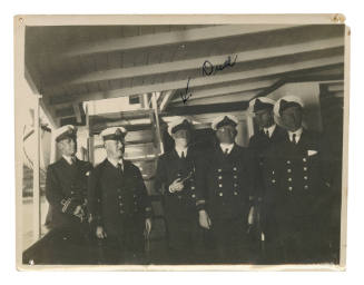 Six uniformed men including Dudley Charles Northam