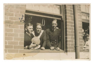 Dudley Charles Northam other men looking out a window