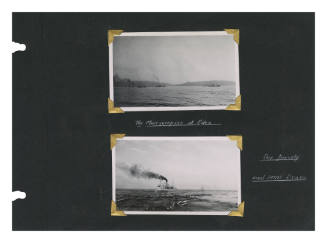 Sheet of an album with two photographs